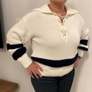 NWT 298$unisex Polo Ralph Lauren  knitted sweater 100%cotton white  XL to 1XL